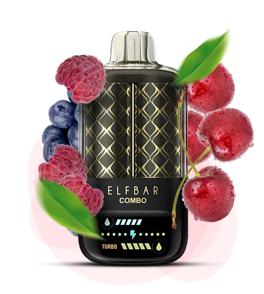 ELFBAR Combo 25000 Кислая малина и Вишня, Черника, Черника