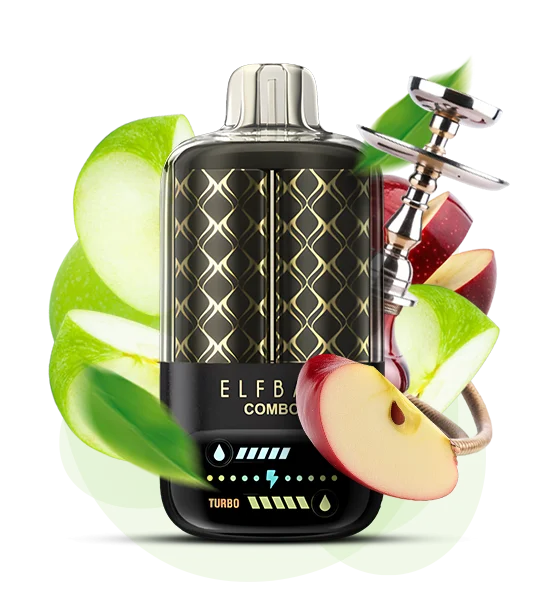 ELFBAR Combo 25000 Зеленое яблоко и Двойное яблоко Шиша