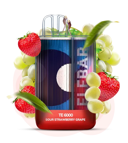 ELFBAR TE6000 Кислая клубника и виноград 🍓🍇